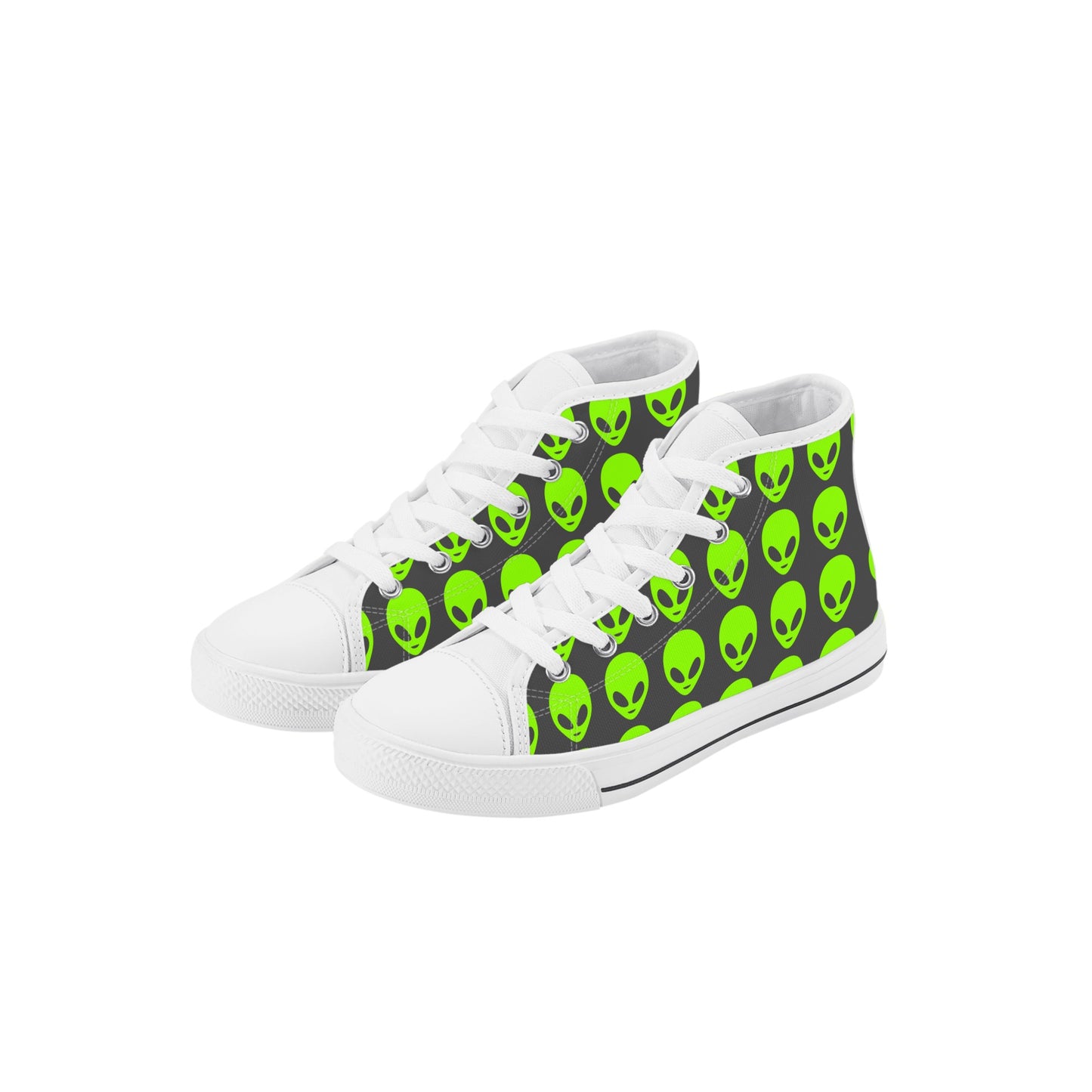 Alien Kids High Top Canvas Shoes