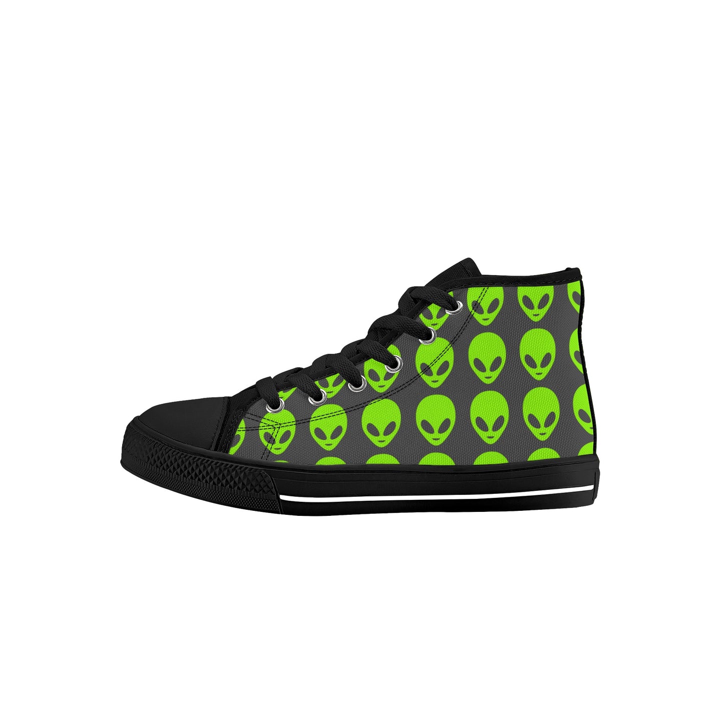 Alien Kids High Top Canvas Shoes