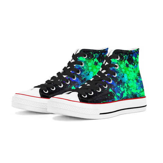 Neon Steve Mens Classic High Top Canvas Shoes