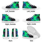 Neon Steve Kids High Top Canvas Shoes