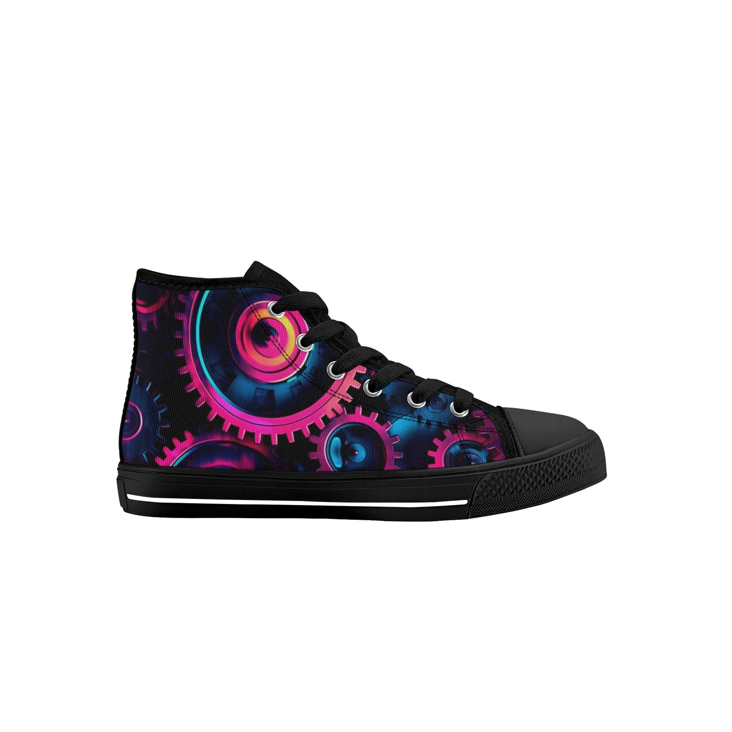 Shifting Gears Kids High Top Canvas Shoes