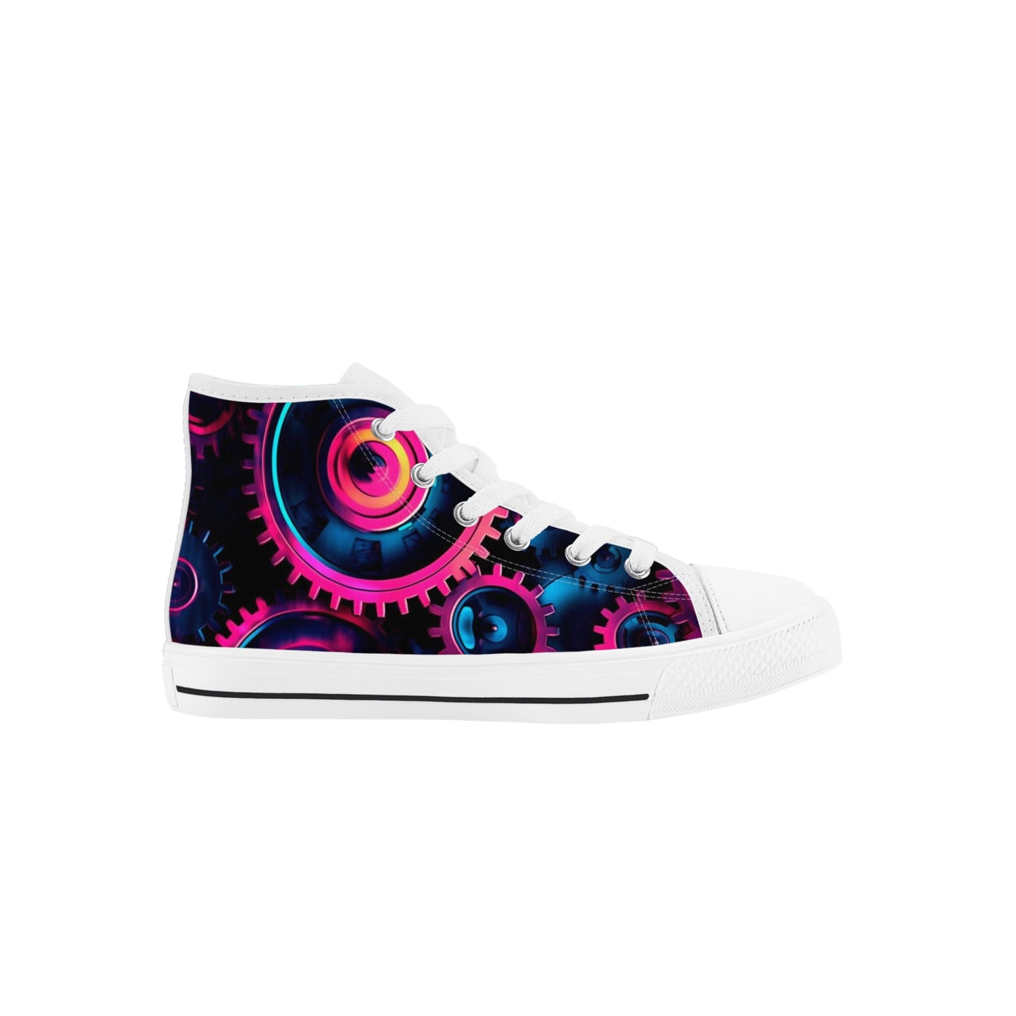 Shifting Gears Kids High Top Canvas Shoes