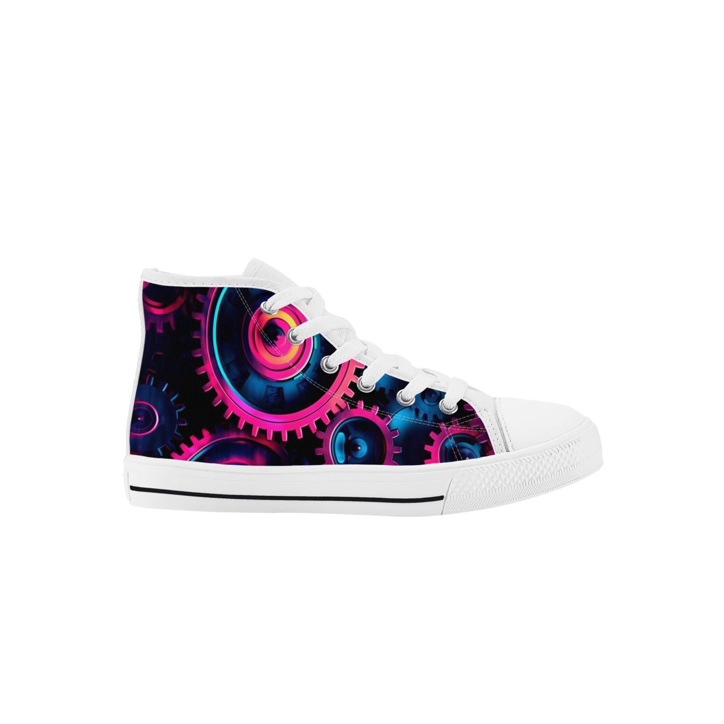 Shifting Gears Kids High Top Canvas Shoes