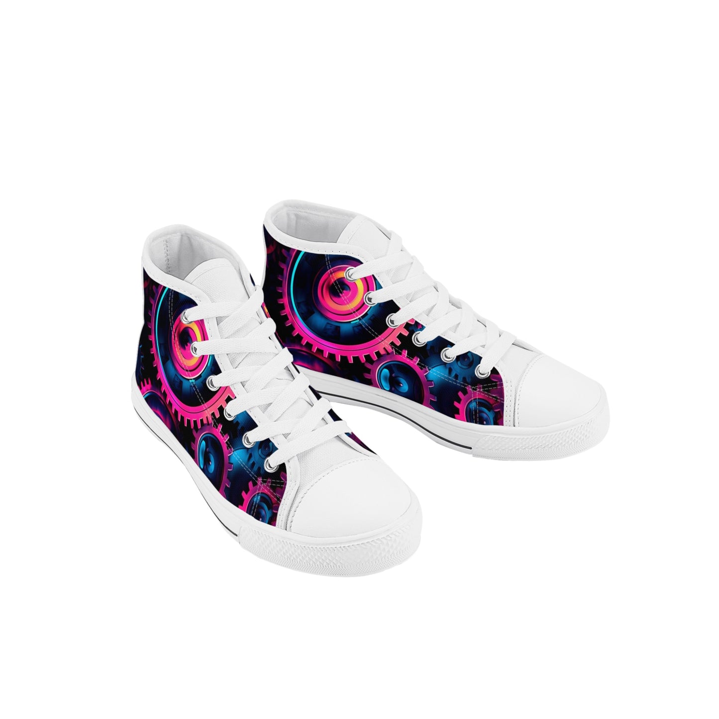 Shifting Gears Kids High Top Canvas Shoes