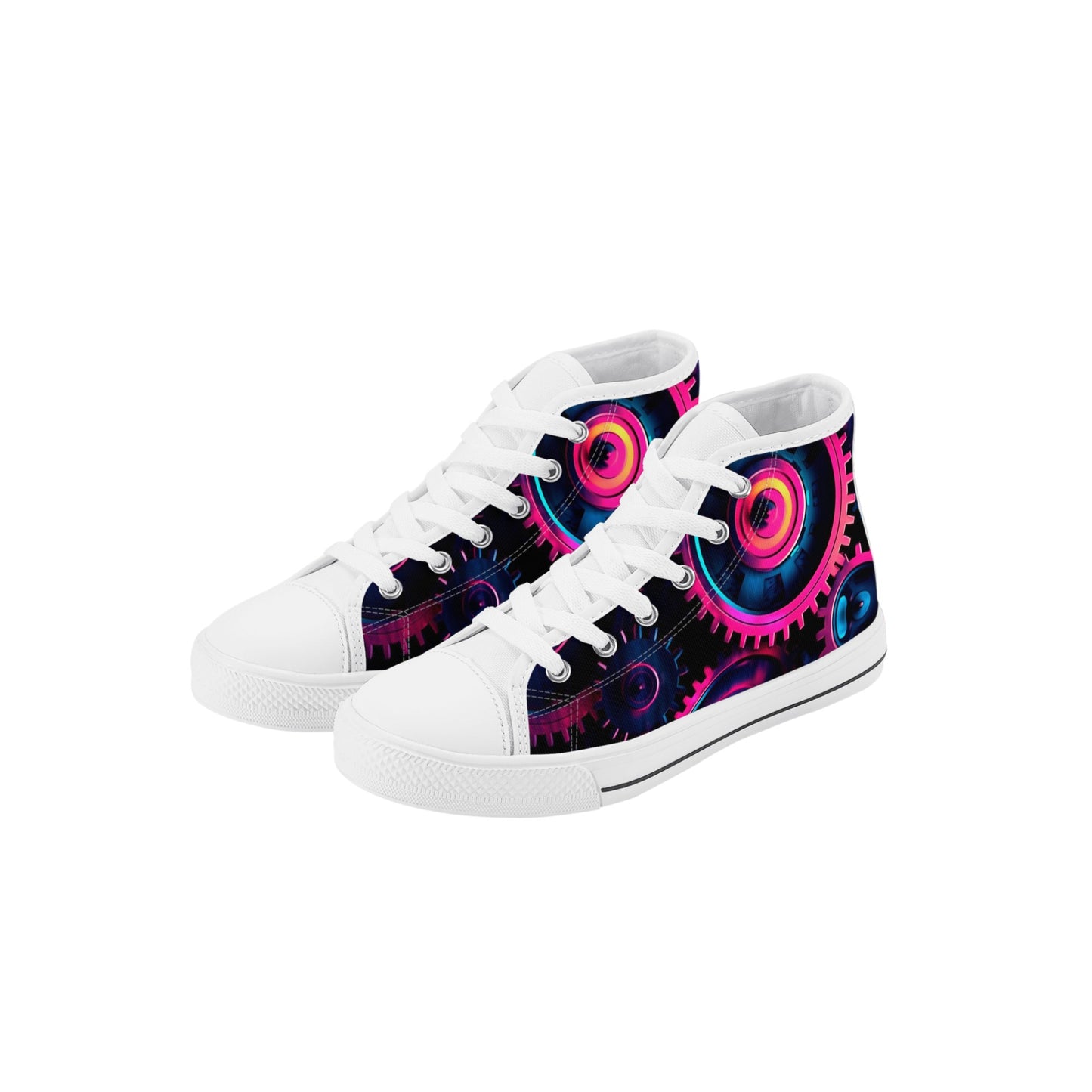 Shifting Gears Kids High Top Canvas Shoes