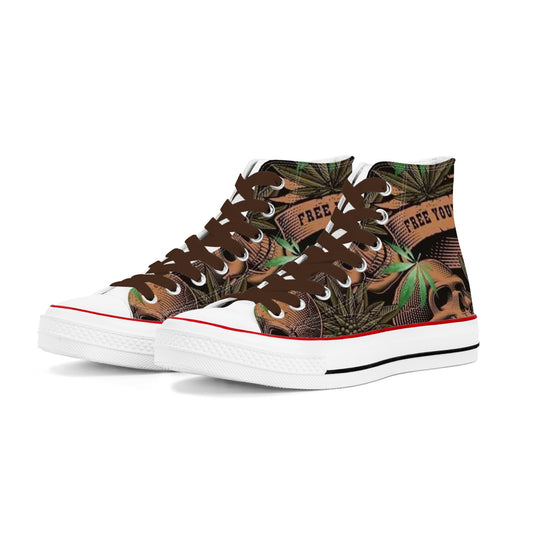 Free Your Mind Mens Classic High Top Canvas Shoes