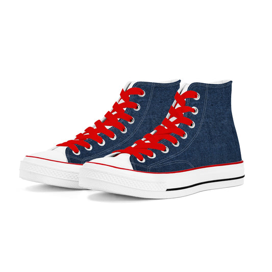 Denim Mens Classic High Top Canvas Shoes