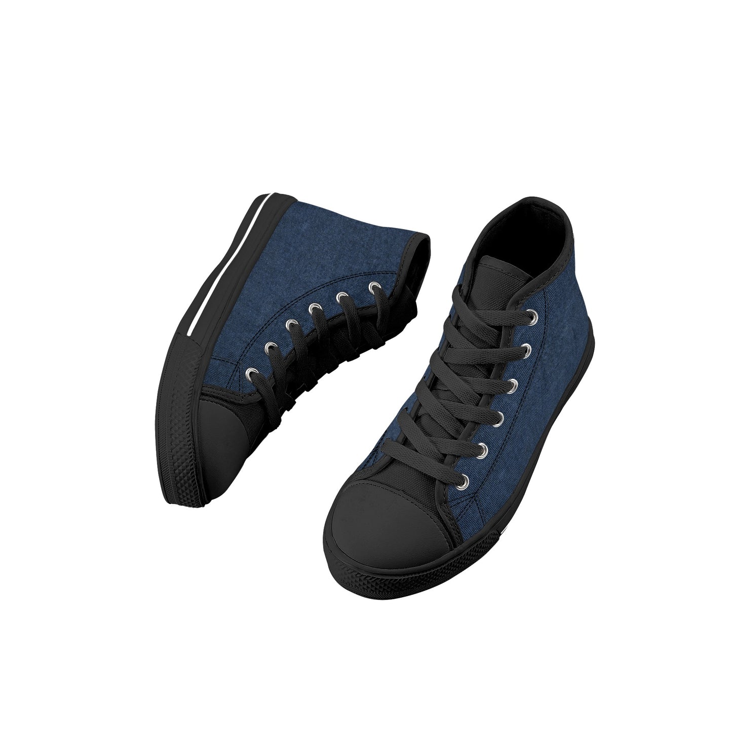 Denim Kids High Top Canvas Shoes