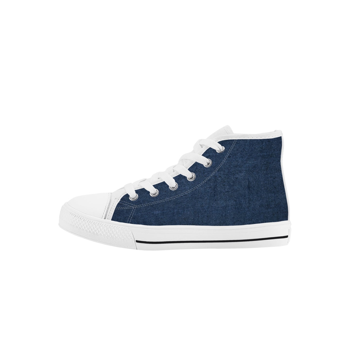 Denim Kids High Top Canvas Shoes