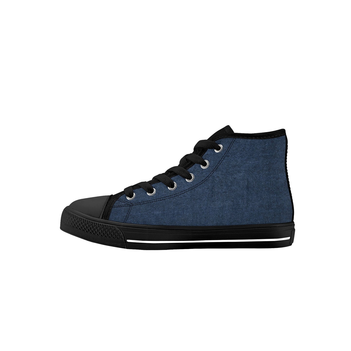 Denim Kids High Top Canvas Shoes