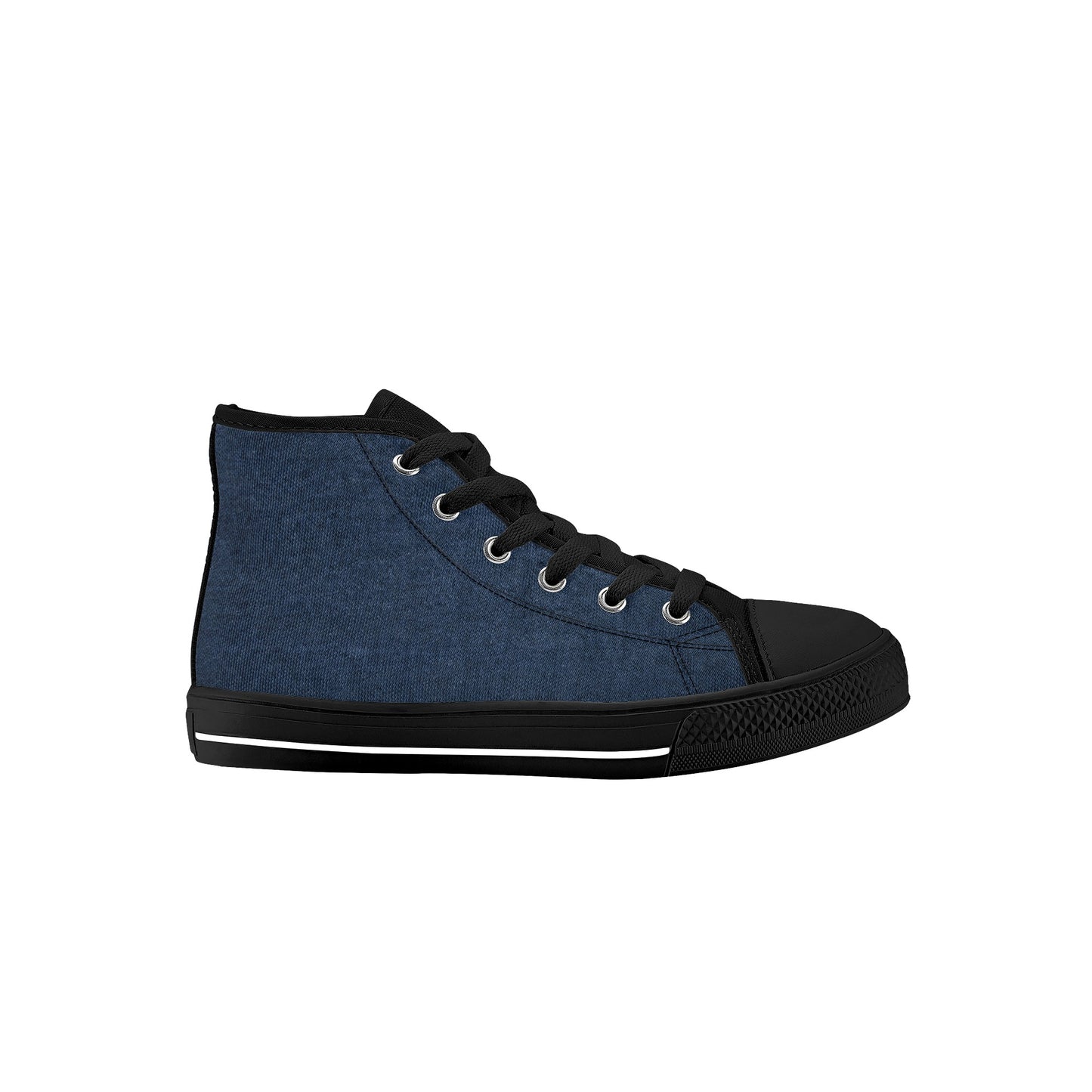 Denim Kids High Top Canvas Shoes