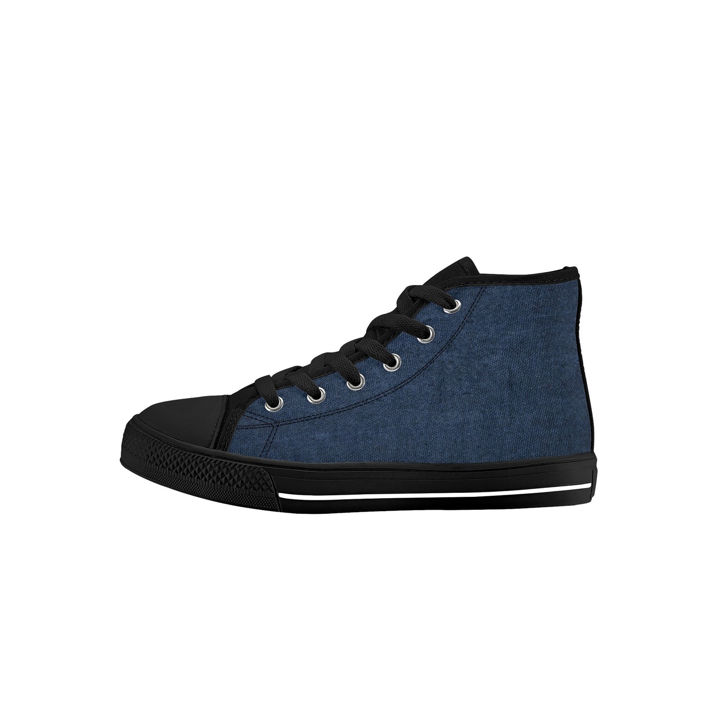 Denim Kids High Top Canvas Shoes