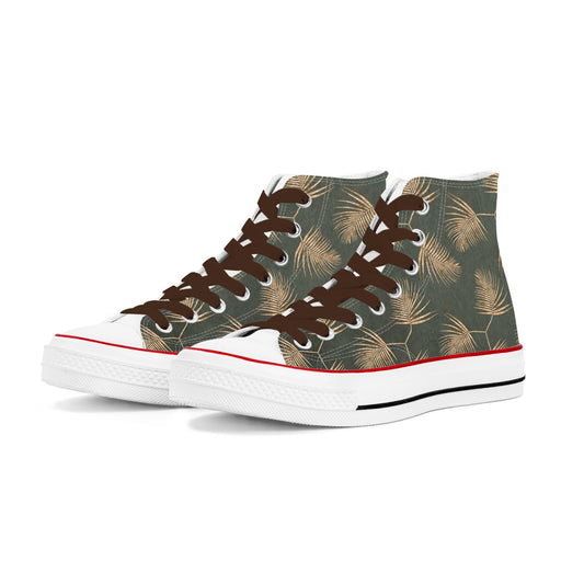 Leaf Me Alone Mens Classic High Top Canvas Shoes