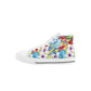 Light Hawaiian Kids High Top Canvas Shoes