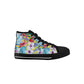 Light Hawaiian Kids High Top Canvas Shoes