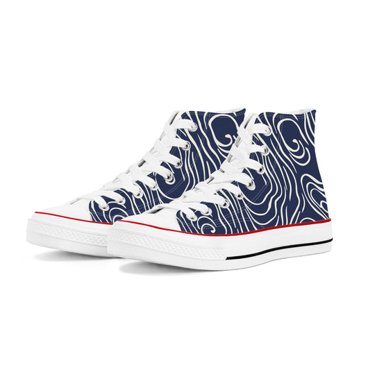 Blue Woody Womens Classic High Top Canvas Shoes