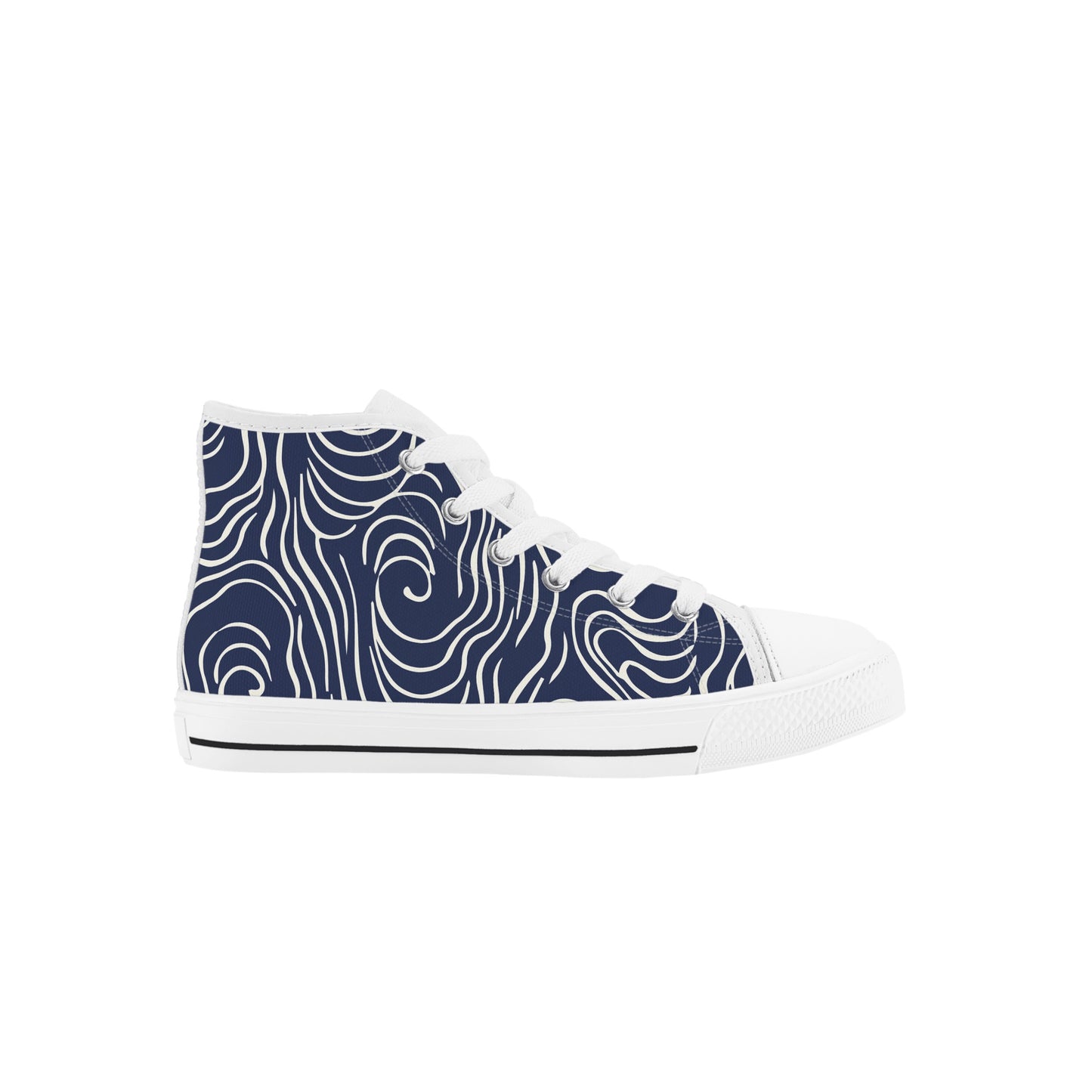 Blue Woody Kids High Top Canvas Shoes