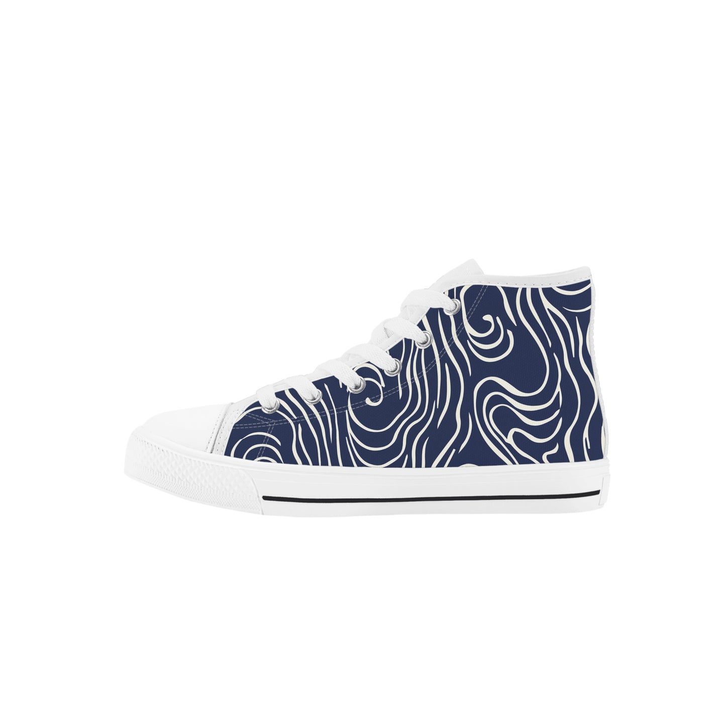 Blue Woody Kids High Top Canvas Shoes