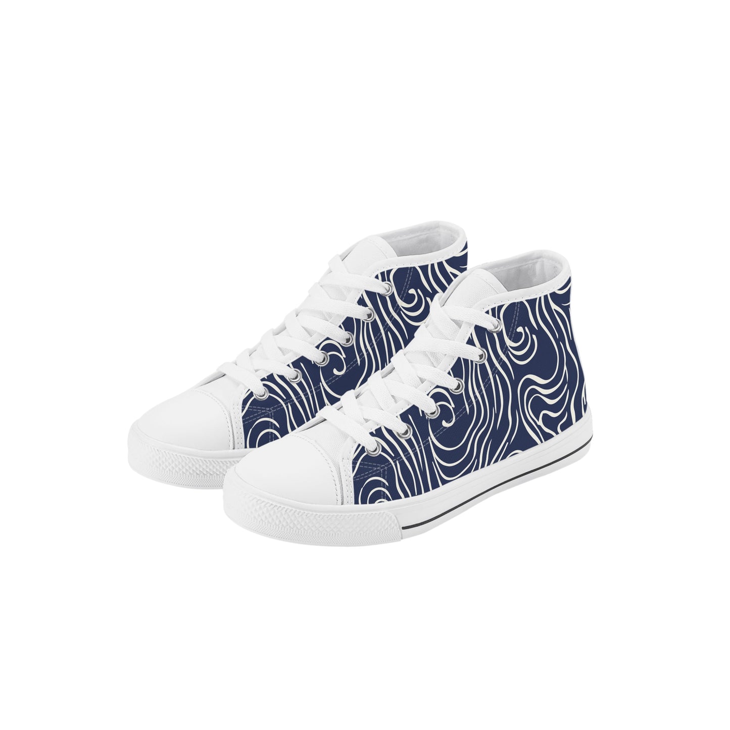 Blue Woody Kids High Top Canvas Shoes