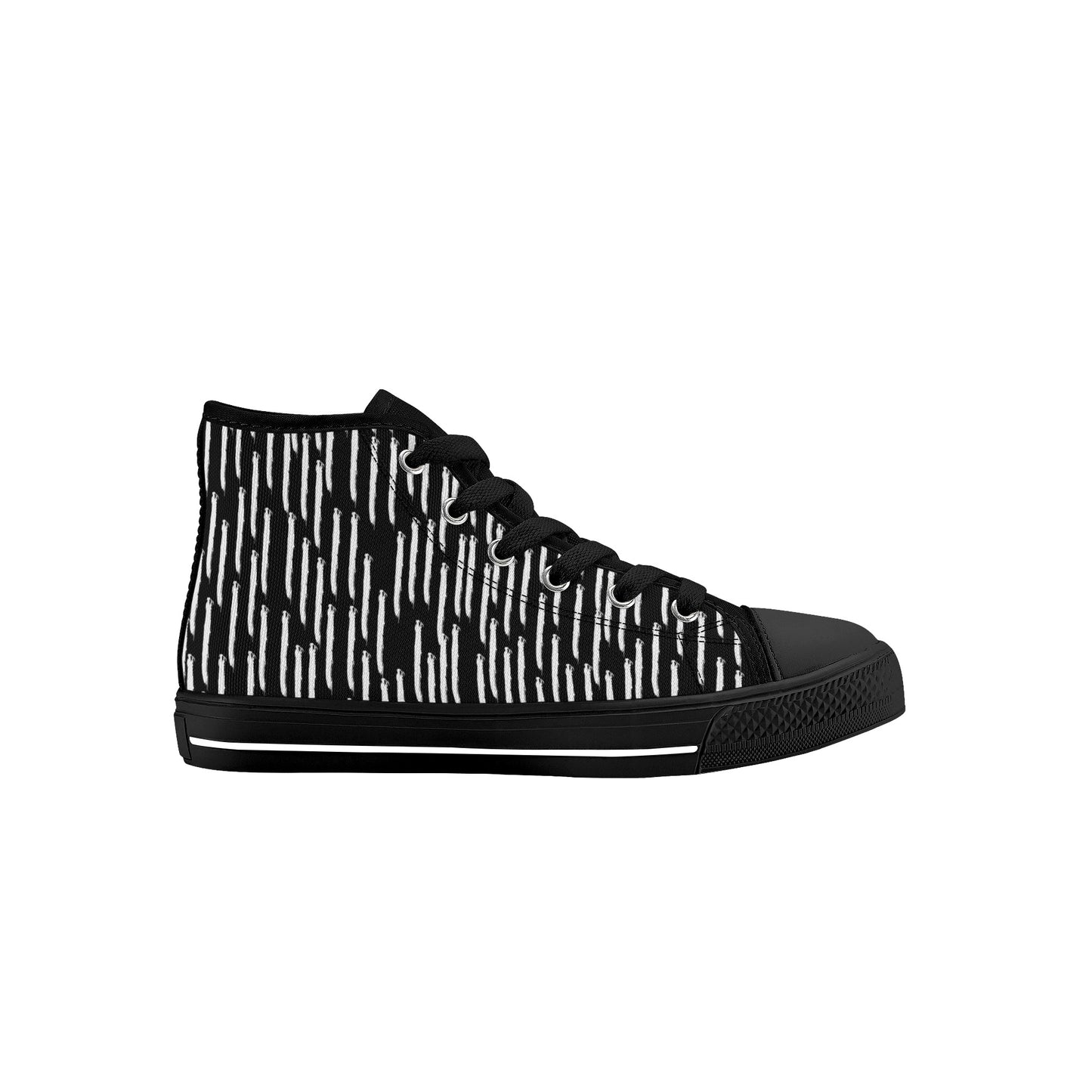 Black Rain Kids High Top Canvas Shoes