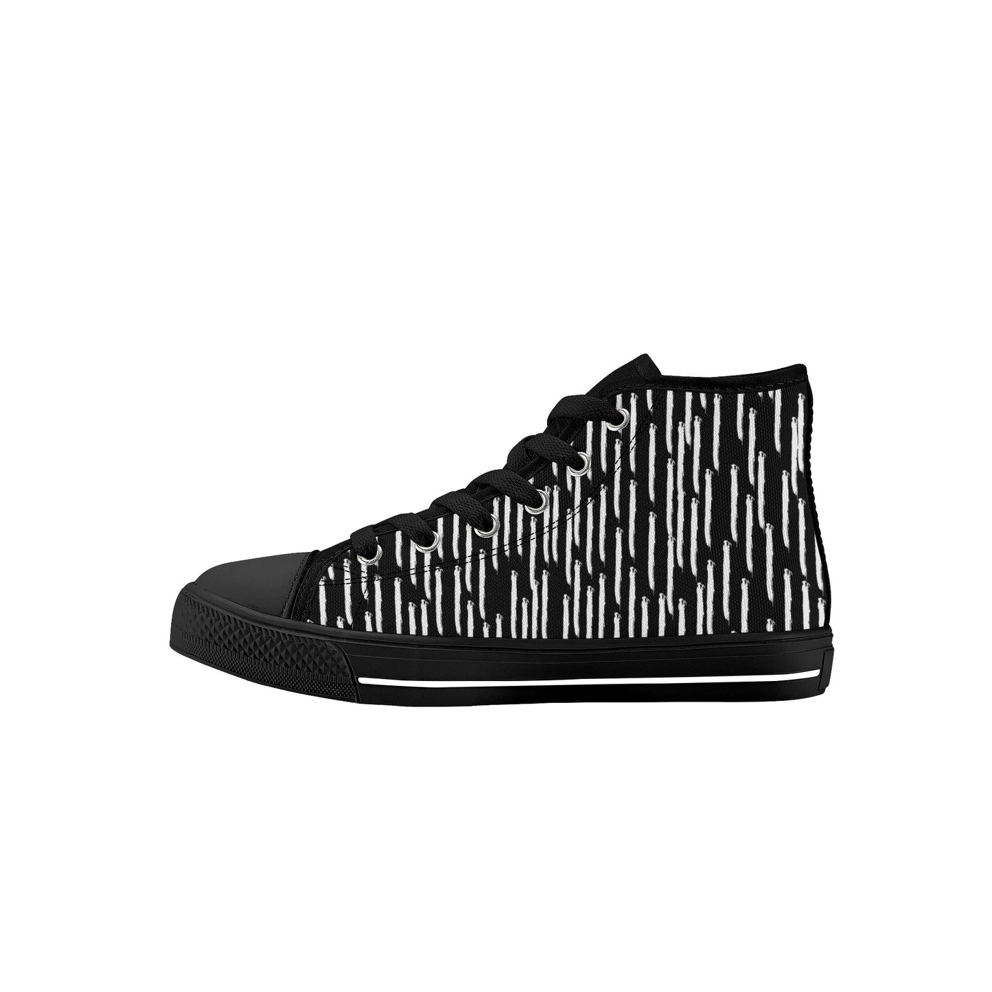 Black Rain Kids High Top Canvas Shoes