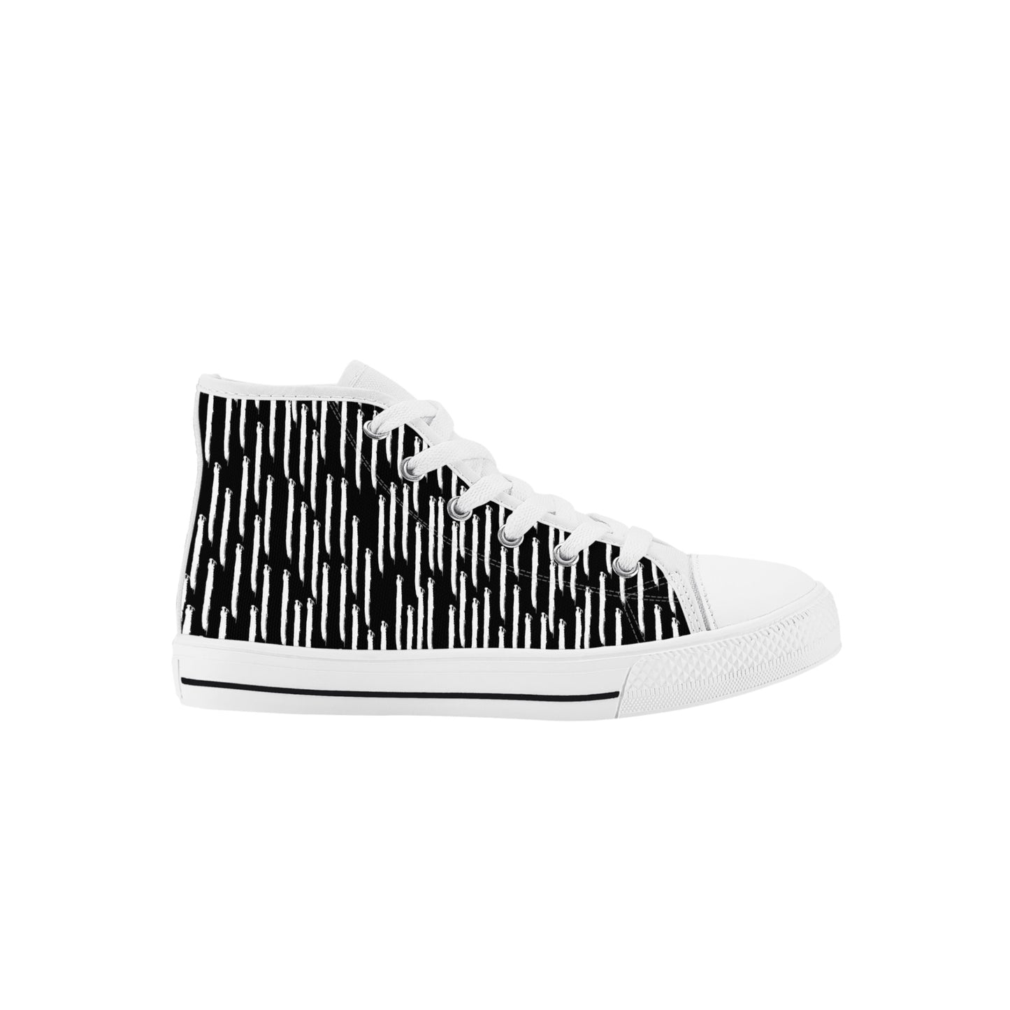 Black Rain Kids High Top Canvas Shoes