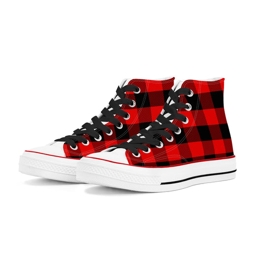 Red Flannel Mens Classic High Top Canvas Shoes