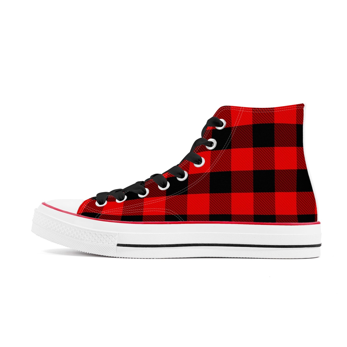 Red Flannel Mens Classic High Top Canvas Shoes