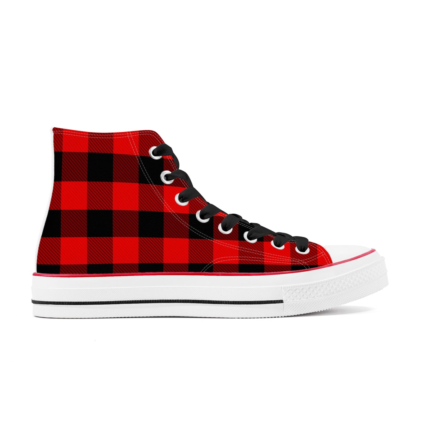 Red Flannel Womens Classic High Top Canvas Shoes