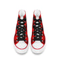 Red Flannel Womens Classic High Top Canvas Shoes