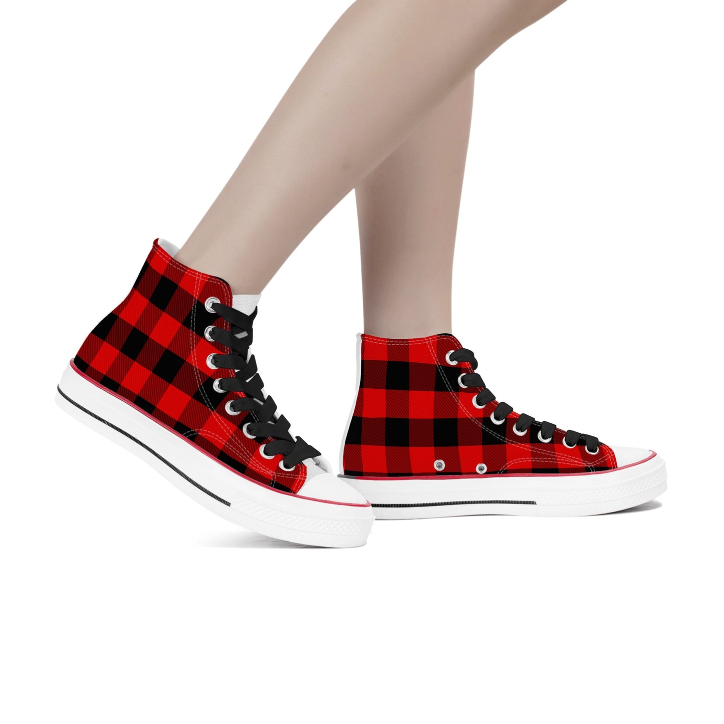 Red Flannel Womens Classic High Top Canvas Shoes