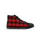 Red Flannel Kids High Top Canvas Shoes