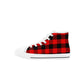 Red Flannel Kids High Top Canvas Shoes