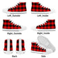 Red Flannel Kids High Top Canvas Shoes