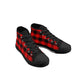 Red Flannel Kids High Top Canvas Shoes