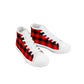 Red Flannel Kids High Top Canvas Shoes