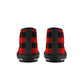 Red Flannel Kids High Top Canvas Shoes