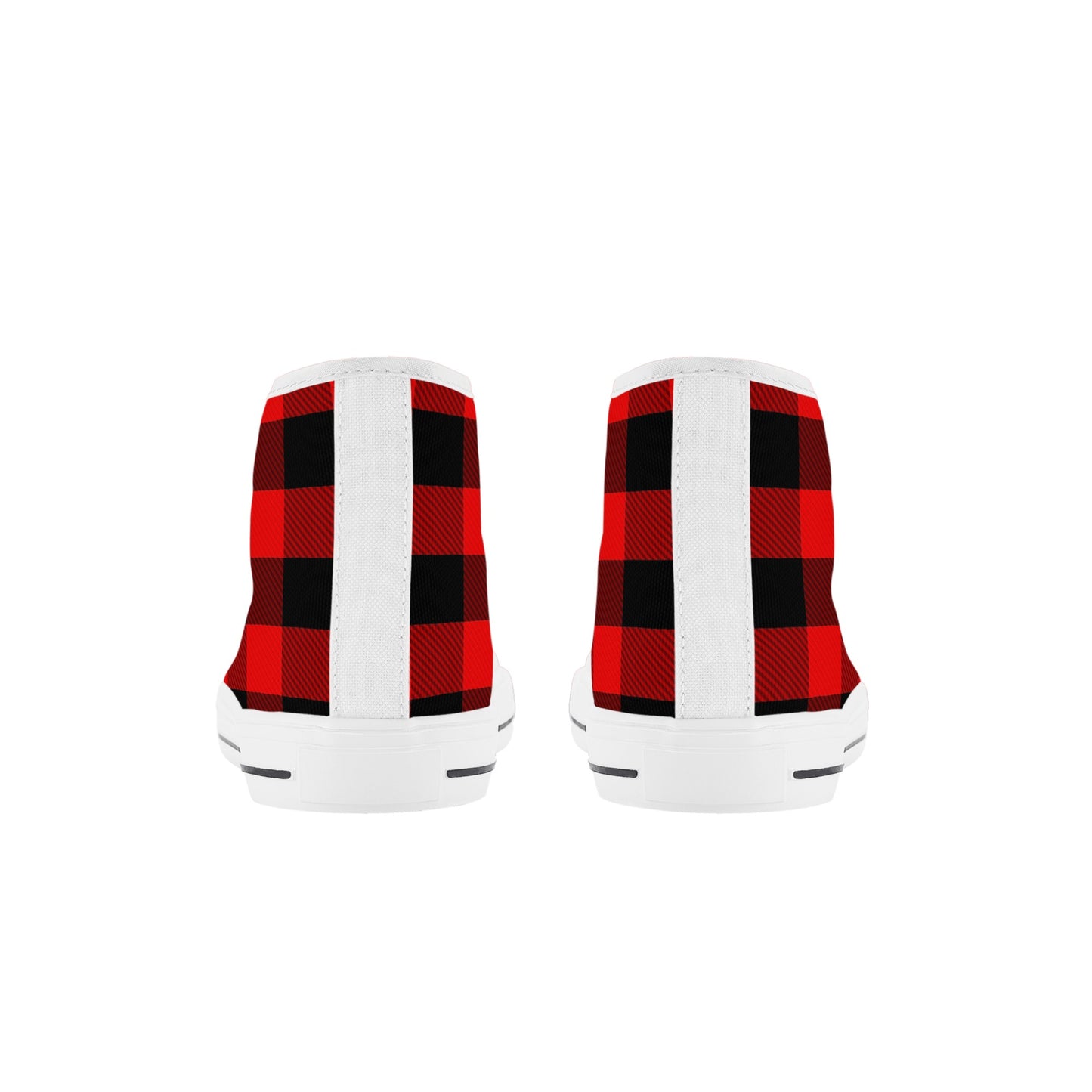 Red Flannel Kids High Top Canvas Shoes