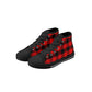 Red Flannel Kids High Top Canvas Shoes