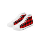 Red Flannel Kids High Top Canvas Shoes