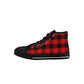 Red Flannel Kids High Top Canvas Shoes