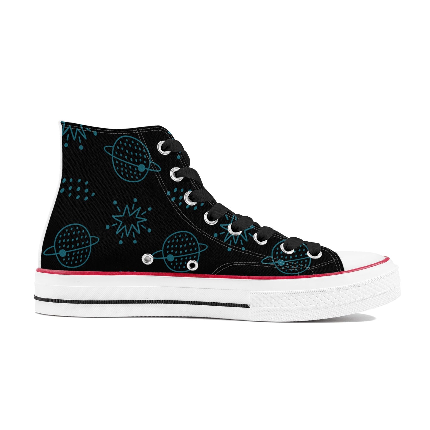 Space Face Mens Classic High Top Canvas Shoes