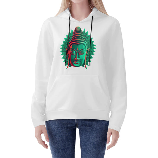 Buddha Womens Lightweight All Over Printing Hoodie Sweatshirt