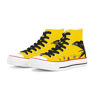 Grateful Crow Mens Classic High Top Canvas Shoes