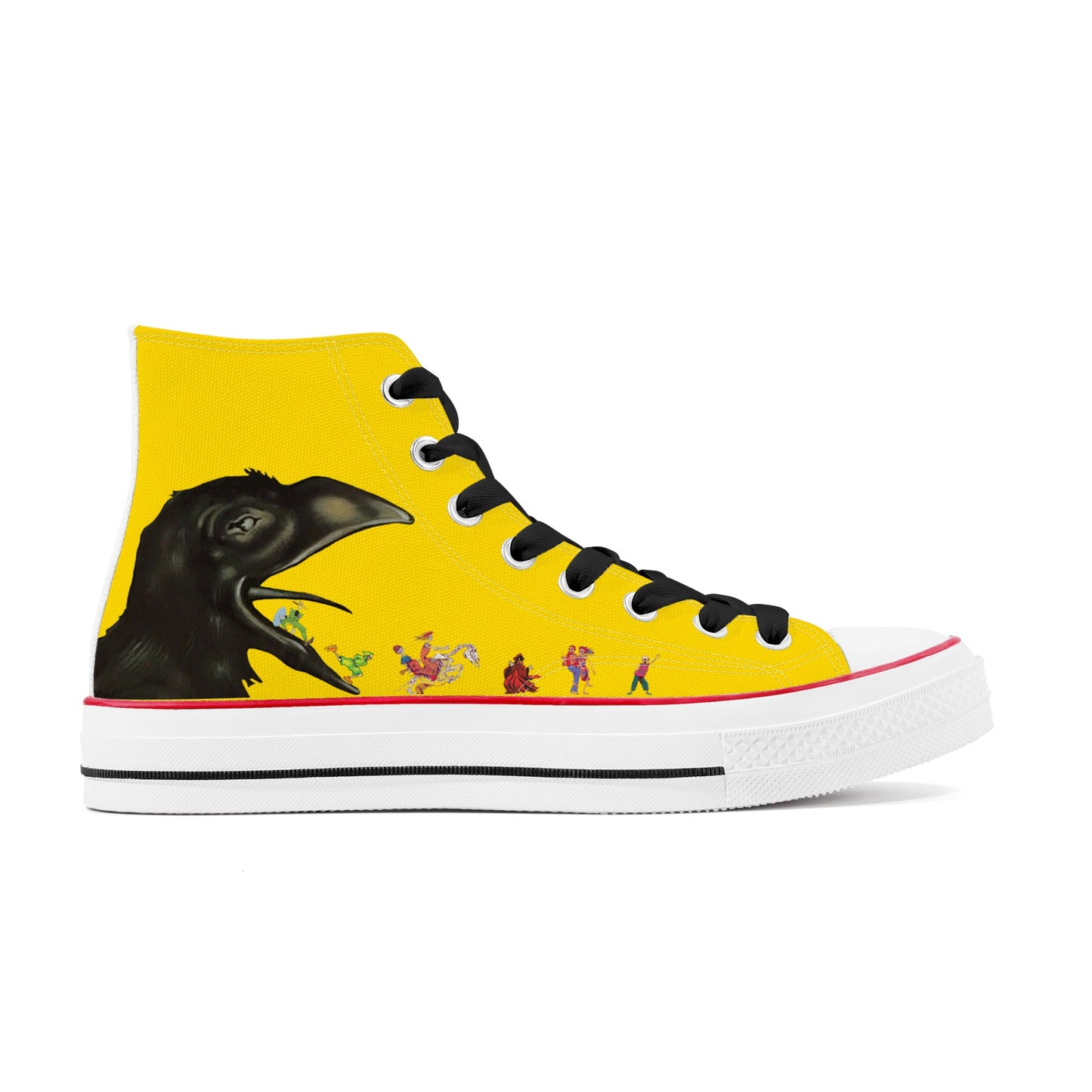 Grateful Crow Mens Classic High Top Canvas Shoes