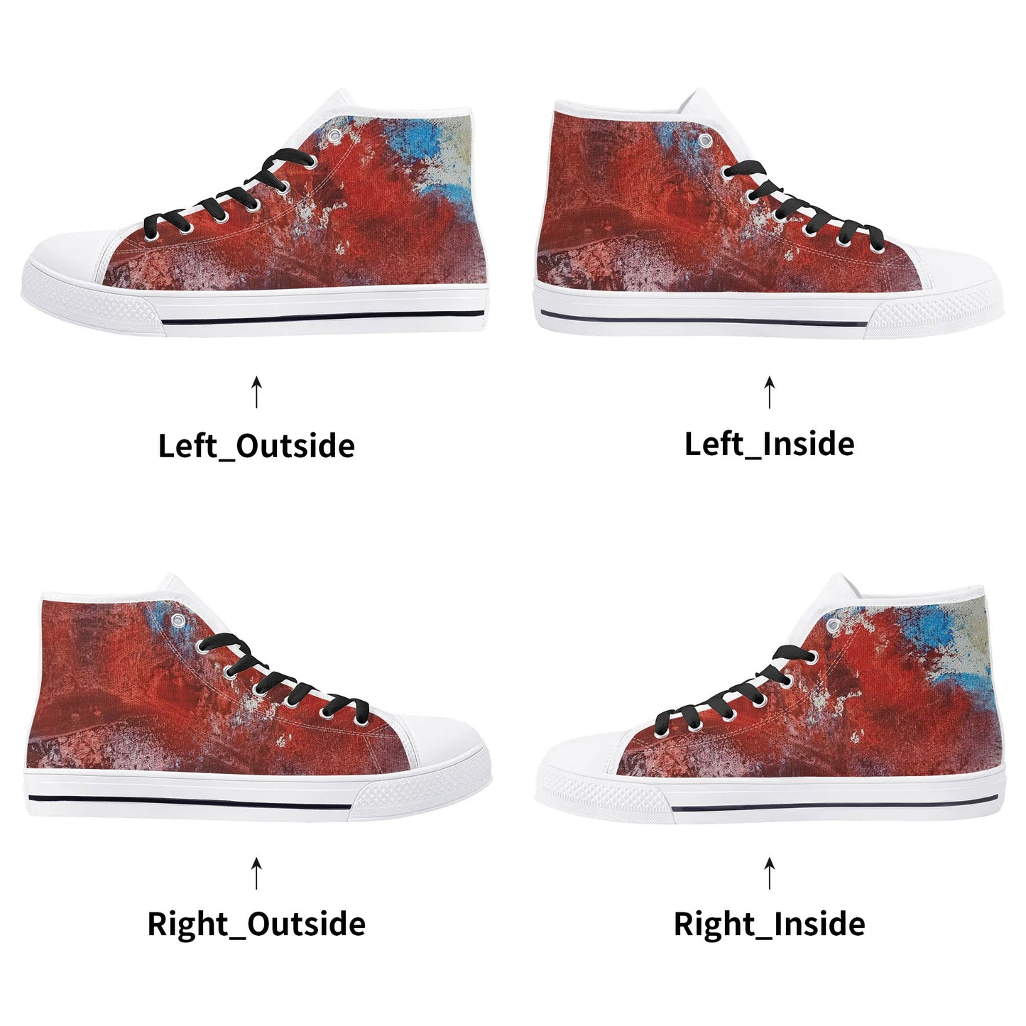 Red Rover Mens Rubber High Top Canvas Shoes