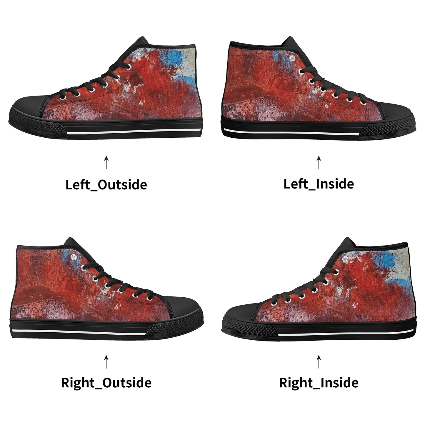 Red Rover Mens Rubber High Top Canvas Shoes