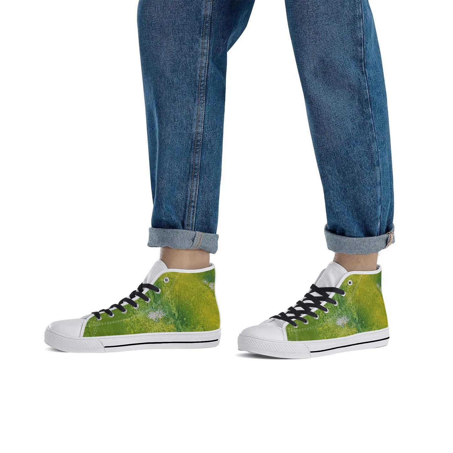 Jade Mens Rubber High Top Canvas Shoes