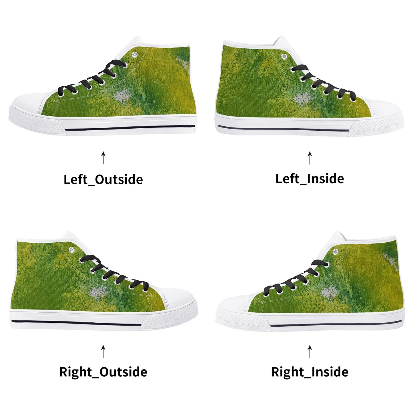 Jade Mens Rubber High Top Canvas Shoes