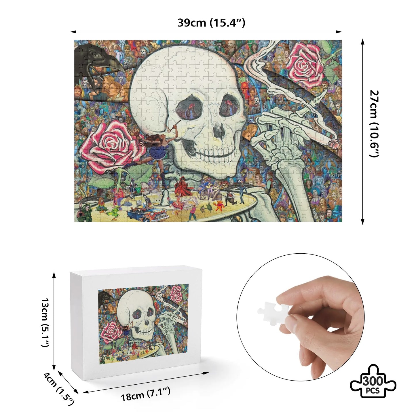 Deadhead Mashup Wooden Jigsaw Puzzle (300 Pcs)